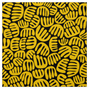 Abstract Shapes 301122 - Amber on Black Fabric