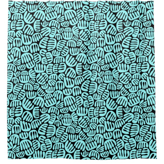 Abstract Shapes 301122 - Ice Blue on Black (Front)