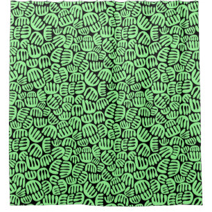 Abstract Shapes 301122 - Mint Green on Black