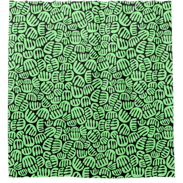 Abstract Shapes 301122 - Mint Green on Black (Front)