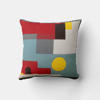 abstract shapes and colours 3 throw pillow