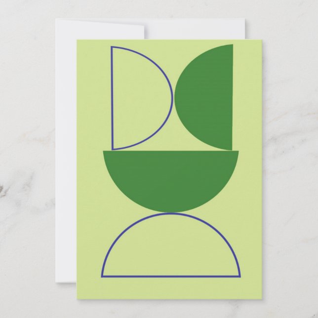abstract shapes art invitation (Front)