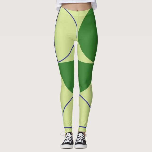 abstract shapes art leggings (Front)