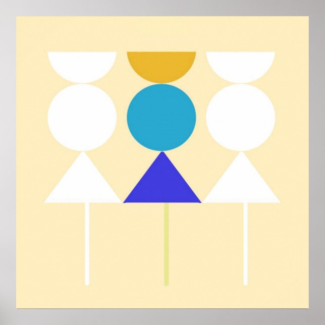 abstract shapes art poster (Front)