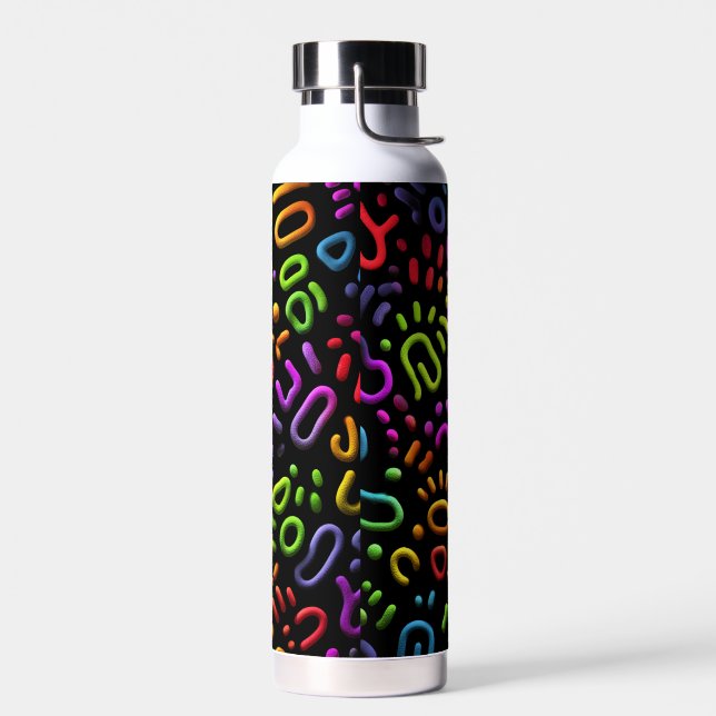 Abstract Shapes Art Water Bottle (Left)
