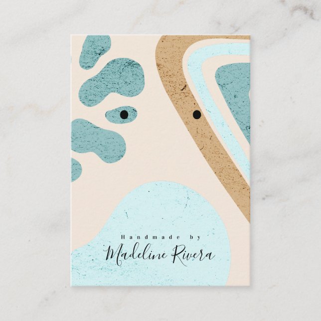 Abstract Shapes Artisan Earring Display Card (Front)