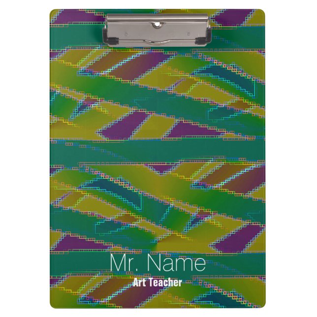 Abstract Shapes Custom Name Clipboard 5 (Front)