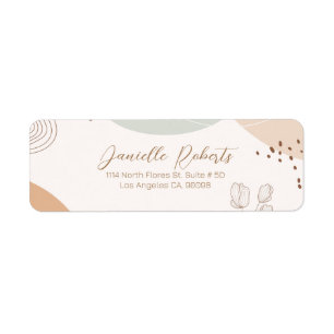 Abstract shapes & flowers modern background