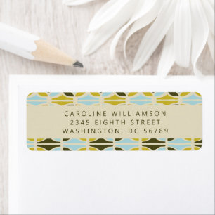 Abstract Shapes Green Blue Shower Return Address
