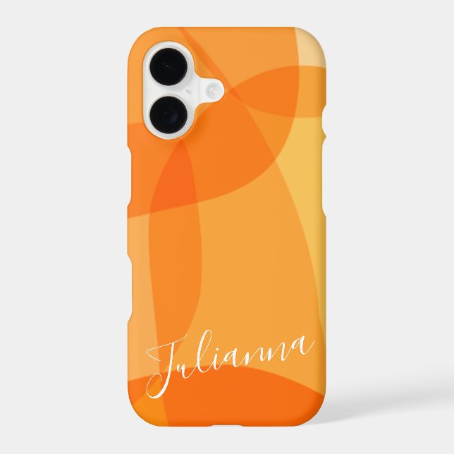 Abstract Shapes in Yellow Personalized Script Name (Back)