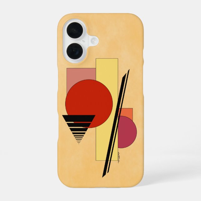 Abstract Shapes iPhone 16 Case (Back)