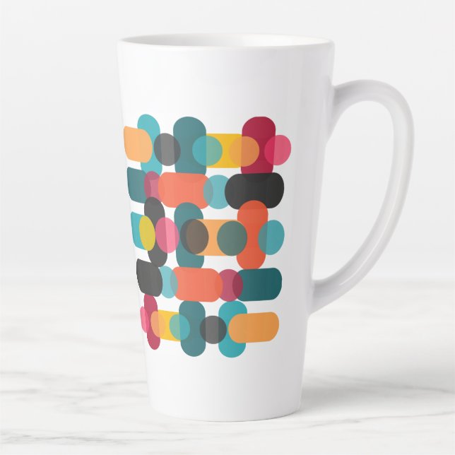 Abstract shapes latte mug (Right)