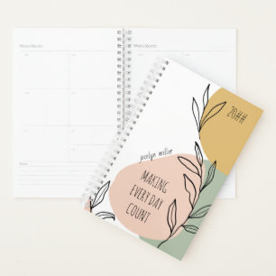Abstract Shapes Making Every Day Count Custom Planner