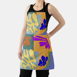 Abstract Shapes, Matisse Style, add text, Apron