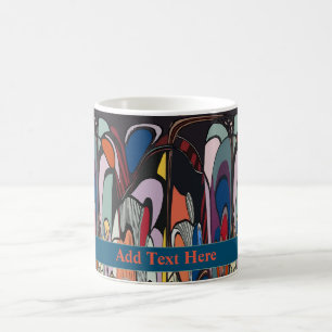 Abstract Shapes, Matisse Style, add text, Coffee M Mug