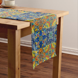 Abstract Shapes, Matisse Style, add text, Short Ta Medium Table Runner