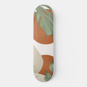 Abstract Shapes Monstera Leaves Finesse #1 #art Skateboard