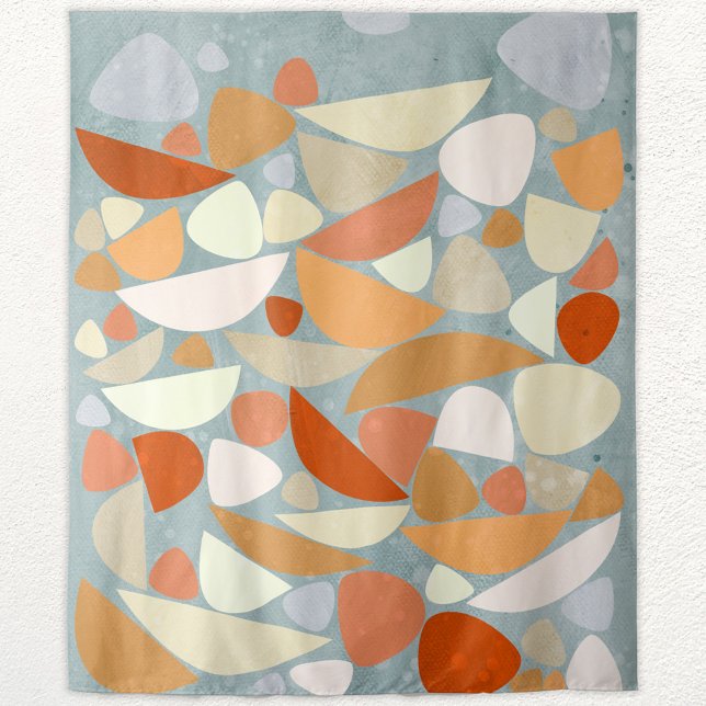 Abstract  Shapes Orange Tapestry (Creator Uploaded)
