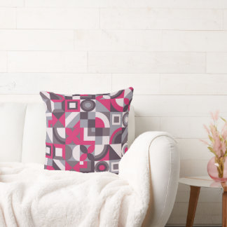 Abstract shapes pattern style pillow. throw pillow