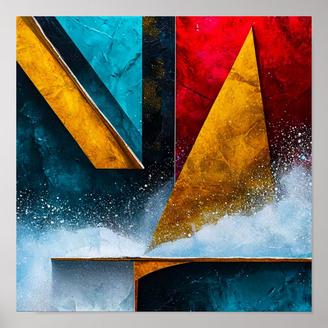 Abstract shapes poster (Front)