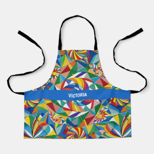 Abstract Shapes Rainbow Custom Pattern Apron
