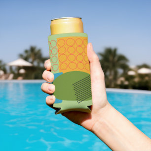 Abstract Shapes Seltzer Can Cooler