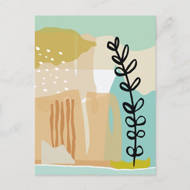 Abstract Shapes Summer #illustration #minimalist Postcard (Front)