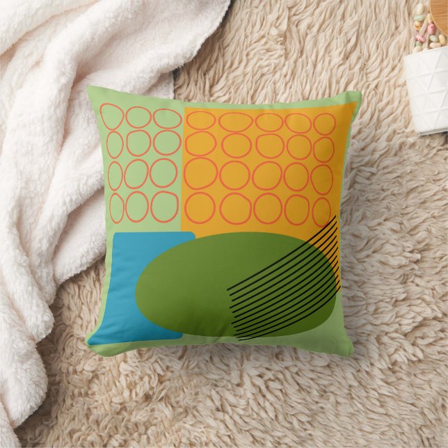 Abstract Shapes  Throw Pillow (Blanket)