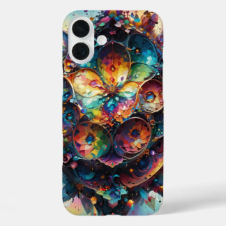 Abstract Shapes with Vibrant Gradients iPhone 16 Plus Case