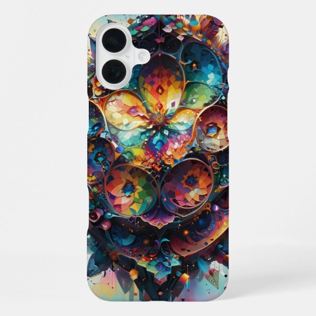 Abstract Shapes with Vibrant Gradients iPhone Case (Back)
