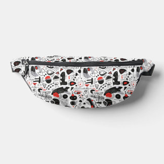 Abstract Shapescape Pattern Fanny Pack