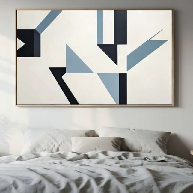 Abstract Shards Minimalist Blue & Black Poster (Creator Uploaded)