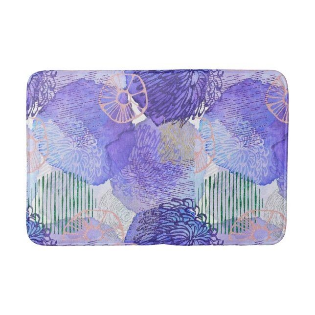 Abstract Shells & Sand Dollars Bath Mat (Front)