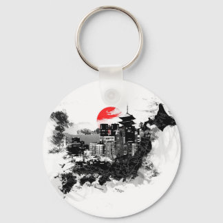 abstract shinjuku japan Tokyo Keychain
