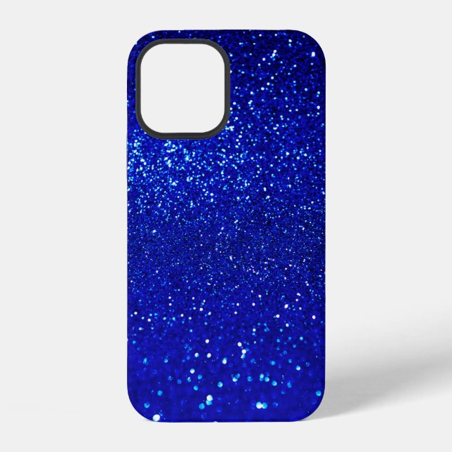 Abstract shiny blue glitter background iPhone case (Back)