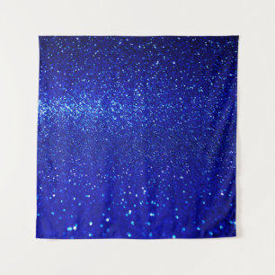 Abstract shiny blue glitter background tapestry