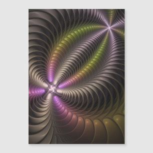 Abstract Shiny Trippy Colourful 3D Fractal Art