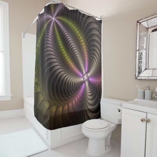 Abstract Shiny Trippy Colourful 3D Fractal Art (In Situ)