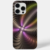 Abstract Shiny Trippy Colourful 3D Fractal Art