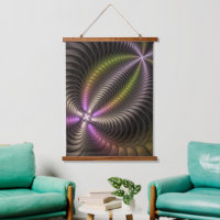 Abstract Shiny Trippy Colourful 3D Fractal Art