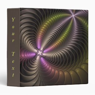 Abstract Shiny Trippy Colourful 3D Fractal Art Tex Binder