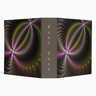 Abstract Shiny Trippy Colourful 3D Fractal Art Tex Binder
