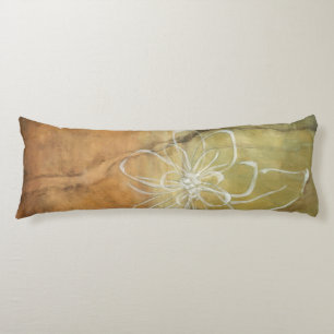 Abstract Silhouette Painting on Tan Background Body Pillow