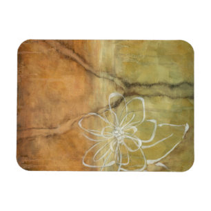 Abstract Silhouette Painting on Tan Background Magnet