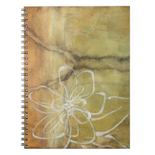 Abstract Silhouette Painting on Tan Background Notebook