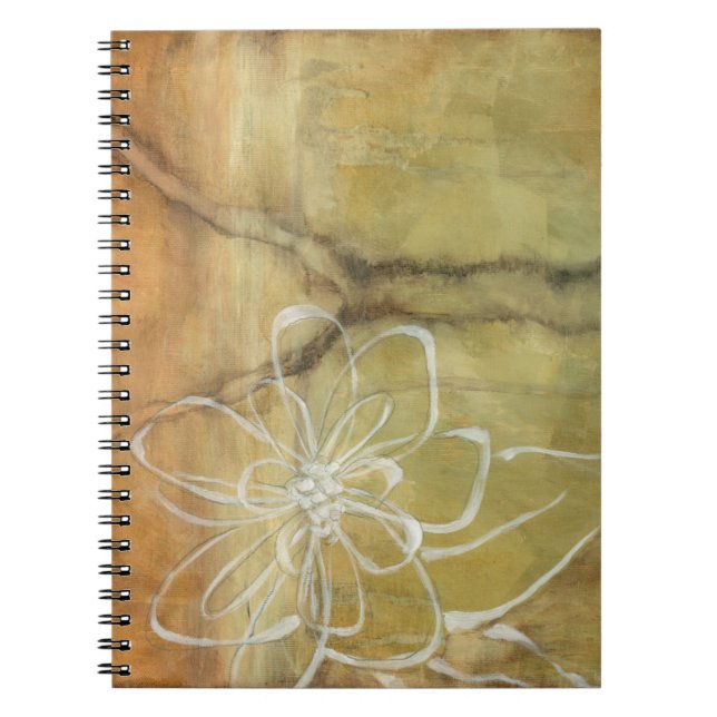 Abstract Silhouette Painting on Tan Background Notebook (Front)