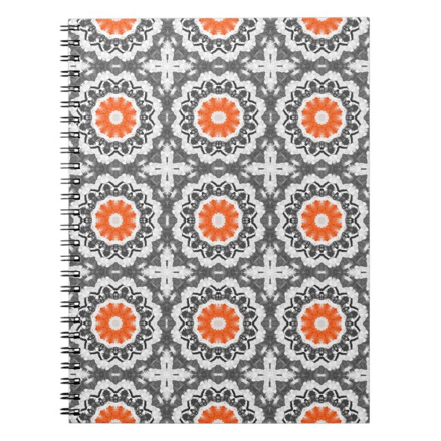 Abstract Silver: Geometric Seamless Design. Notebook (Front)