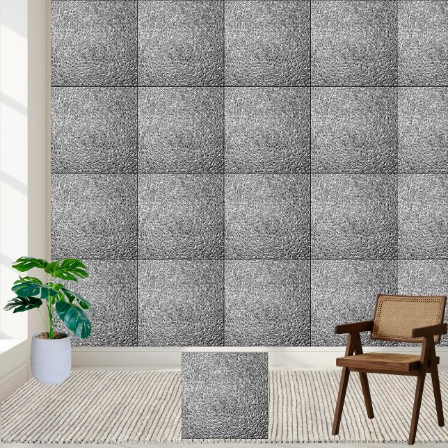 Abstract Silver Geometric Texture Ceramic Tile (Abstract Silver Geometric Texture Ceramic Tile)