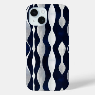 Abstract Silver Pattern iPhone 15 Case