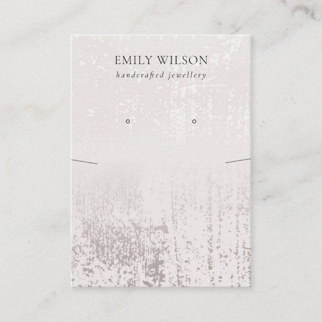 Abstract Silver Rainfall Necklace Earring Display  Business Card (Front)
